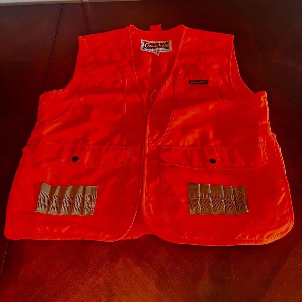 Gamehide Hunting Vest M Blaze Orange W/ Ammo Loops & Pockets